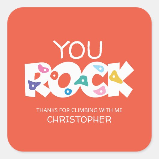 Ihr Rock Rock Climbing Danke Sticker (Vorderseite)