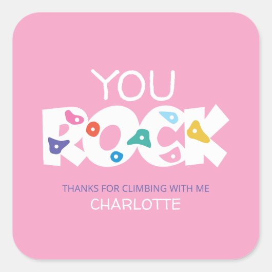 Ihr Rock Rock Climbing Danke Sticker (Vorderseite)