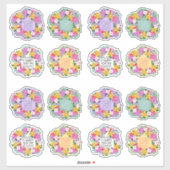 Ihr Ruhm ist höher Psalm Verse Aquarellblume Aufkleber (Blatt)