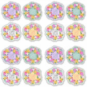 Ihr Ruhm ist höher Psalm Verse Aquarellblume Aufkleber (Vorderseite)