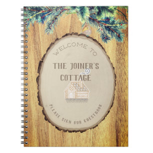 Ihr rustikaler See Cabin Gast Willkommen Notizblock