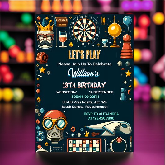 Ihr Schachkönig und Königin Spiel Nacht 13. Geburt Einladung