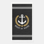 Ihr Schiff oder Familie Name Anchor Laurel Rope Bl Serviette (Vorderseite)