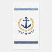 Ihr Schiff oder Familienname Anker Laurel Roope St Serviette (Vorderseite)