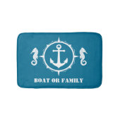 Ihr Schiff oder Familienname Seepferd Ankerplatz A Badematte (Vorderseite)