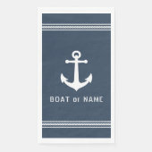 Ihr Schiff oder Ihre Familie Nautical Vintag Anker Serviette (Vorderseite)