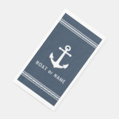 Ihr Schiff oder Ihre Familie Nautical Vintag Anker Serviette (Ecke)