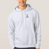 Ihr Schiff oder Name Classic Anchor Navy Gold Hoodie (Vorderseite)