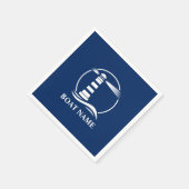 Ihr Schiff oder Name Classic Lighthouse Navy Blue Serviette (Ecke)