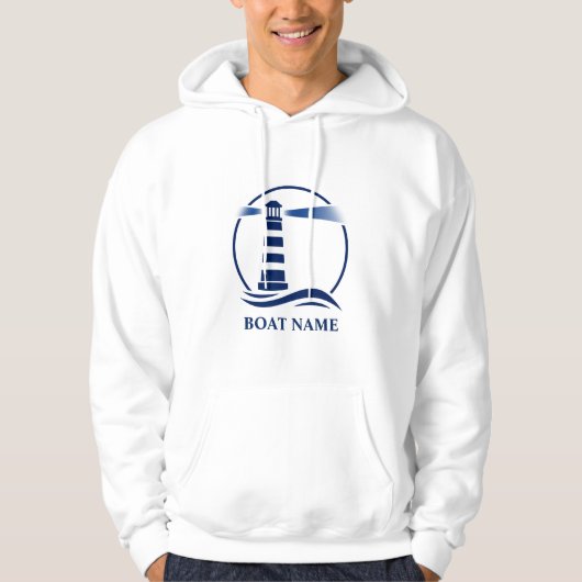Ihr Schiff oder Name im Leuchtturm der Marine Hoodie (Vorderseite)