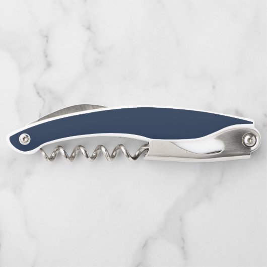 Ihr Schiffsname Rad Helm Navy Blue Stripe Kellnermesser (Rückseite)