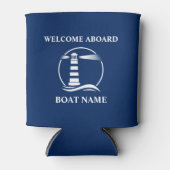 Ihr Schiffsname Willkommen im klassischen Leuchttu Dosenkühler (Vorderseite)
