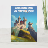 Ihr Schloss ist Ihre neue Zuhause Glückwunsch Karte (Vorderseite)