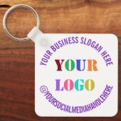 Ihr Schlüsselanhänger mit Logo und Text (Vorderseite)