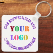 Ihr Schlüsselanhänger mit Logo und Text (Rückseite)