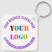 Ihr Schlüsselanhänger mit Logo und Text (Rückseite)