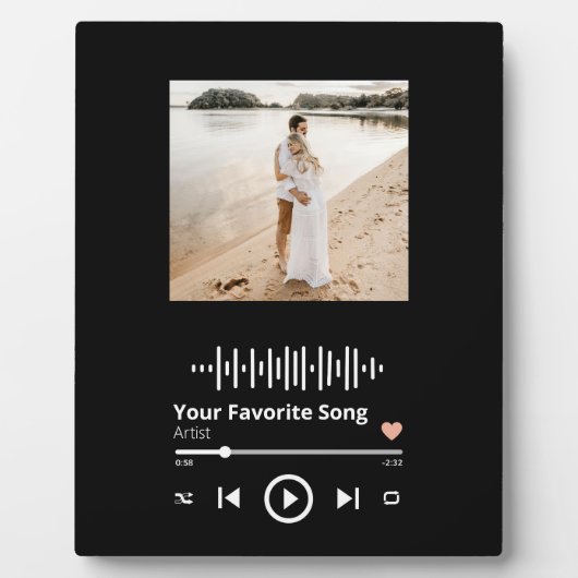 Ihr schöner Moment und Ihr Lieblingslied Gemeinsam Fotoplatte (Vorderseite)