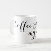 Ihr schönes Sprichwort: Der Kaffee rebootet mein G Kaffeetasse (Vorderseite Links)