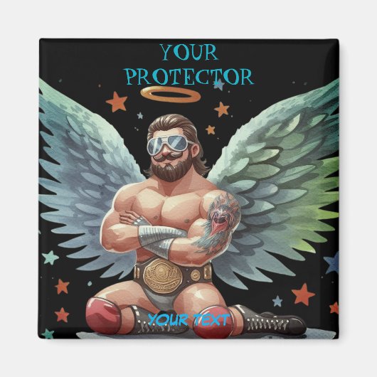 Ihr Schütze Angel Show Wrestler Magnet (Vorne)