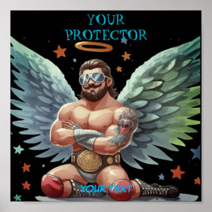 Ihr Schütze Angel Show Wrestler Poster