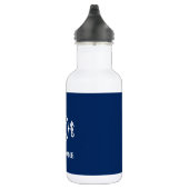 Ihr Seepferd Name Anker Blau Weiß Edelstahlflasche (Rechts)