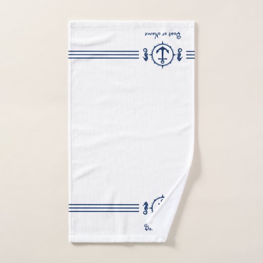 Ihr Seepferd Name Ankerbad Handtuch Set sh0b (Handtuch)