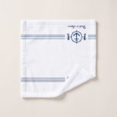 Ihr Seepferd Name Ankerbad Handtuch Set sh0b (Waschlappen)