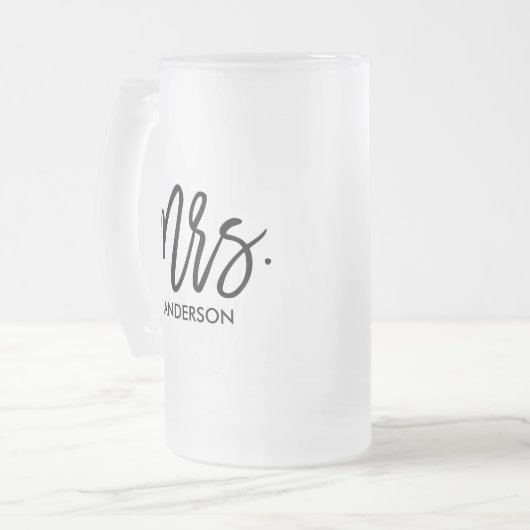 Ihr sehr eigenes Personalisiertes Mattiertes Glas Mattglas Bierglas (Vorderseite Links)