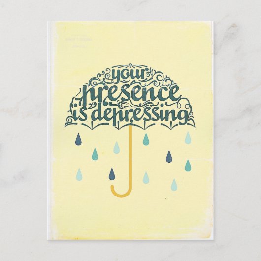 Ihr seid deprimierend postkarte (Vorderseite)