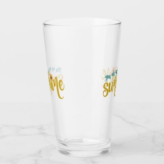 Ihr seid mein Sonnenblumenangebot Glas (Rechts)