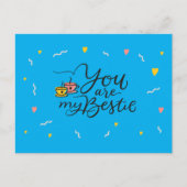 Ihr seid meine Bestie - BESTE FREUNDIN Postkarte (Vorderseite)