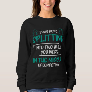 Ihr Seil teilt sich in zwei Übungen Seilspringen Sweatshirt