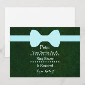 Ihr Service als Ring Bearer Black Chalkboard Bow Einladung (Vorne/Hinten)
