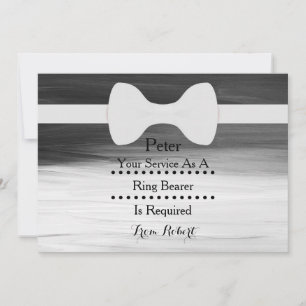 Ihr Service als Ring Bearer Black Chalkboard Bow Einladung