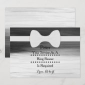 Ihr Service als Ring Bearer Black Chalkboard Bow Einladung (Vorne/Hinten)