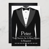 Ihr Service als Ring Bearer Trauzeuge Einladung (Vorne/Hinten)