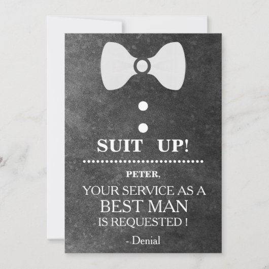 Ihr Service als Trauzeuge-Anfrage Einladung (Vorderseite)