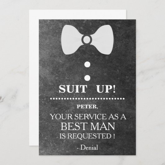 Ihr Service als Trauzeuge-Anfrage Einladung (Vorne/Hinten)