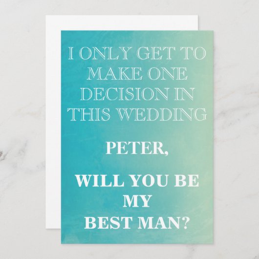 Ihr Service als Trauzeuge-Anfrage Einladung (Vorne/Hinten)