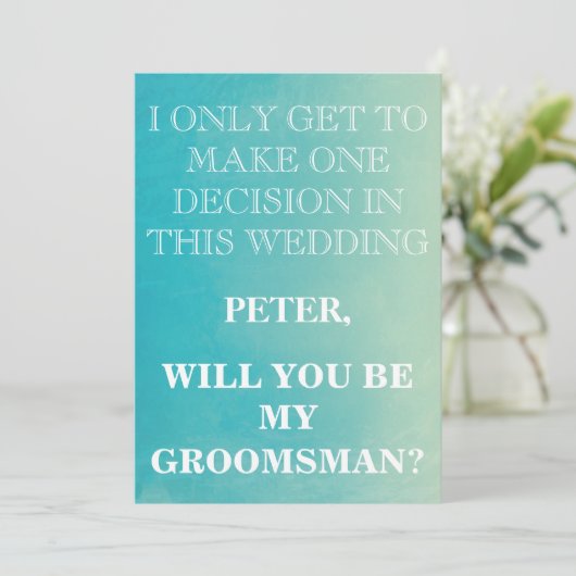 Ihr Service als Trauzeuge-Anfrage Einladung (Stehend Vorderseite)