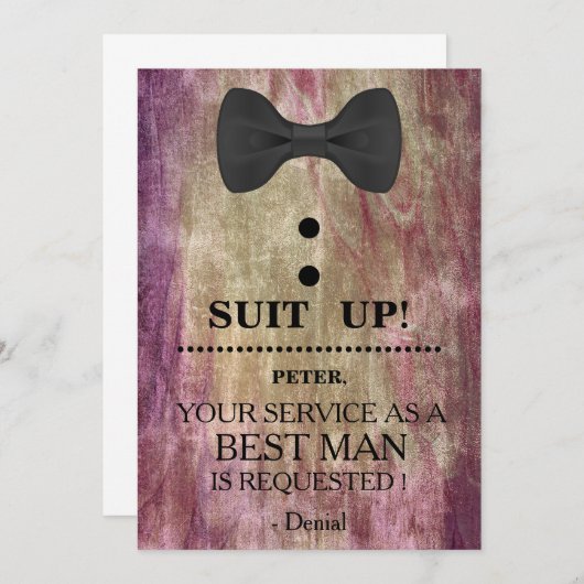 Ihr Service als Trauzeuge-Anfrage Einladung (Vorne/Hinten)