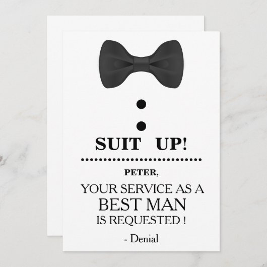 Ihr Service als Trauzeuge-Anfrage Einladung (Vorne/Hinten)