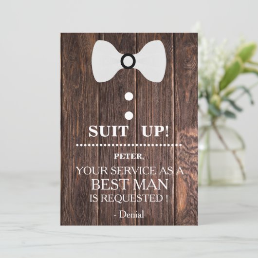 Ihr Service als Trauzeuge-Anfrage Einladung (Stehend Vorderseite)