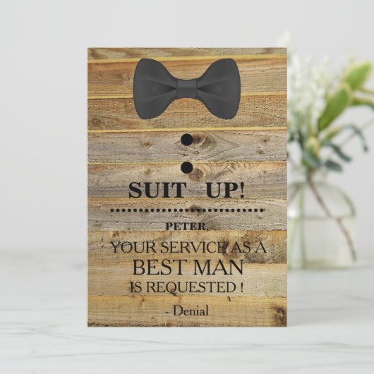 Ihr Service als Trauzeuge-Anfrage Einladung (Stehend Vorderseite)