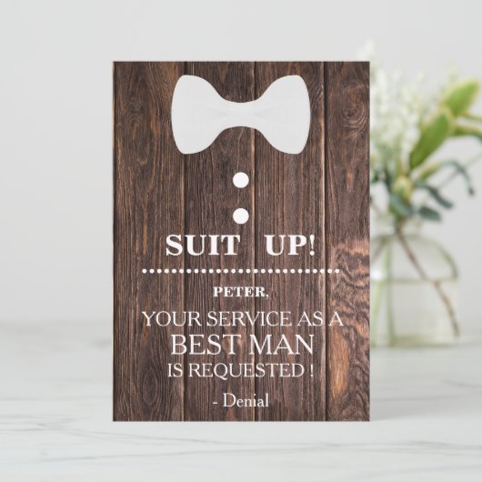 Ihr Service als Trauzeuge-Anfrage Einladung (Stehend Vorderseite)