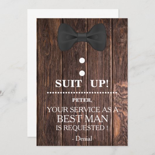 Ihr Service als Trauzeuge-Antrag Einladung (Vorne/Hinten)