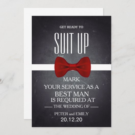 Ihr Service als Trauzeuge Einladung (Vorne/Hinten)