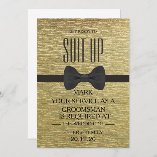 Ihr Service als Trauzeuge Einladung (Vorne/Hinten)