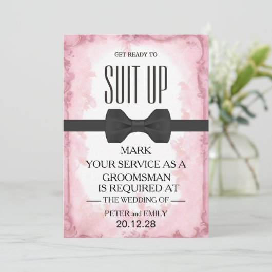 Ihr Service als Trauzeuge Einladung (Stehend Vorderseite)