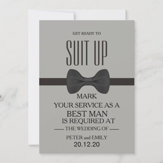 Ihr Service als Trauzeuge Einladung (Vorderseite)